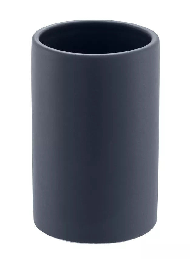 Diaqua Zahnputzbecher Zylo – Ø7,2×11 cm, Keramik, Anthrazit