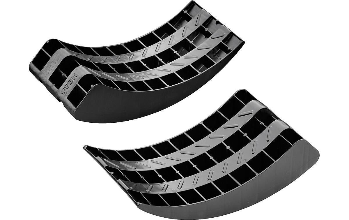 Froli Pro Rundkeil Auffahrkeil – 474 × 230 × 100 mm – schwarz – schlagfest, wetterfest – 2 Stk.