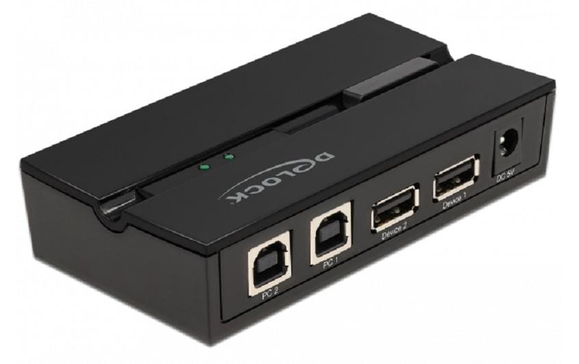 DeLOCK 11492 – 2-Port USB 2.0 Switch – 0,48 Gbit/s, Tasten