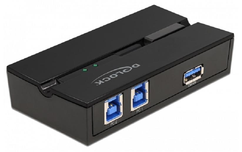 DeLOCK 11495 – 2-Port USB 3.0 Switch – 5 Gbit/s, USB-A/USB-B, Tasten