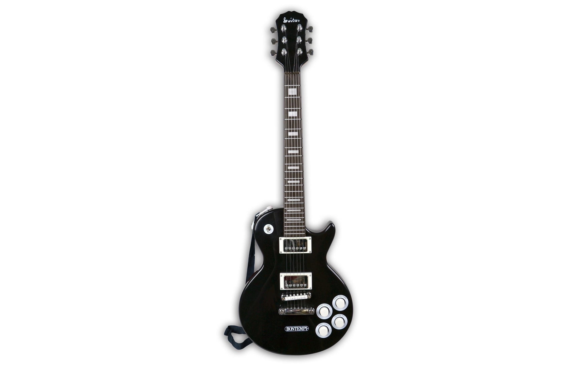Bontempi Elektronische Rockgitarre – 69 cm – 8 Lieder – ab 5 Jahren – Kunststoff, schwarz
