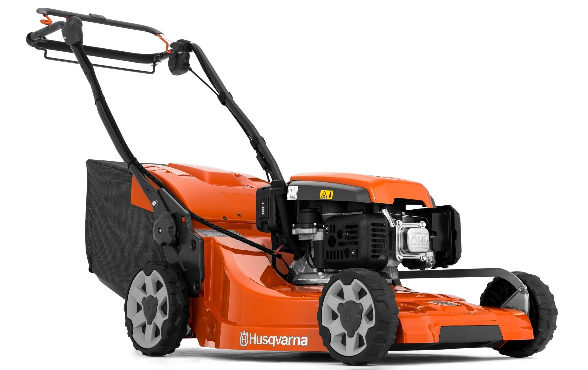 Husqvarna LC 353VE – Benzin-Rasenmäher Schnittbreite 530 mm, Radantrieb, Grasfangsack 60 l, Schwarz/Orange