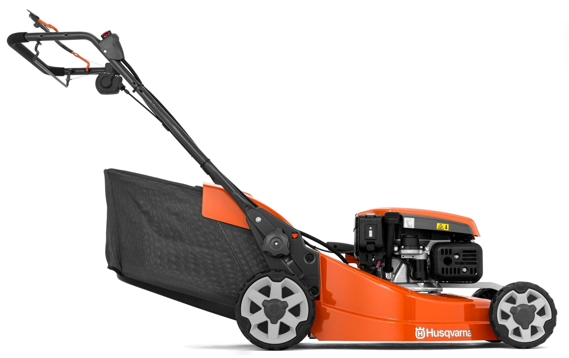 Husqvarna LC 353VE – Benzin-Rasenmäher Schnittbreite 530 mm, Radantrieb, Grasfangsack 60 l, Schwarz/Orange