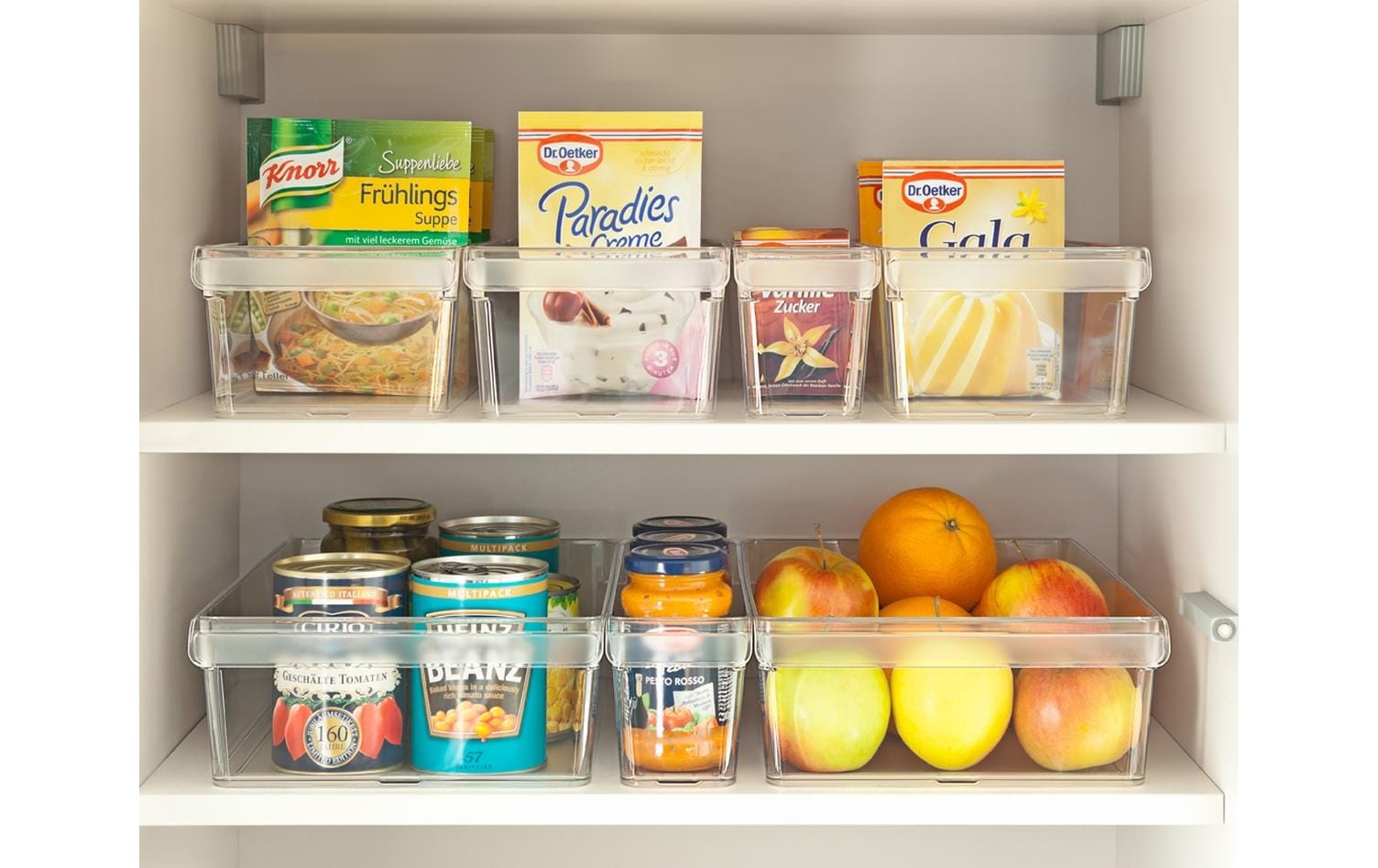 Rotho Kühlschrank-Organizer Loft – 3,1 l – Henkel, spülmaschinenfest – Kunststoff – transparent
