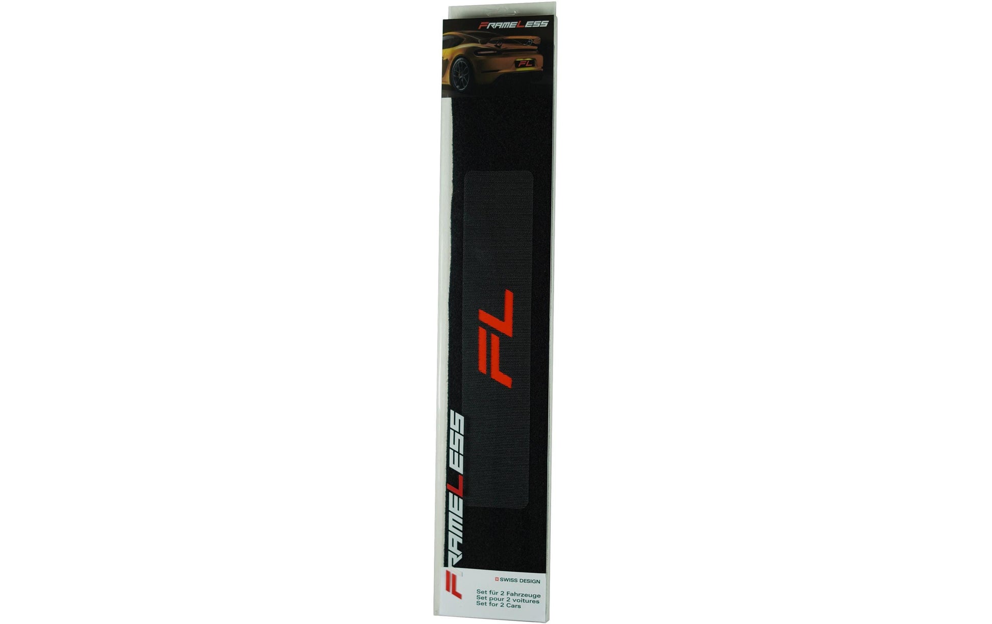 Frameless Klettband Hochleistungs – Langformat, Schwarz