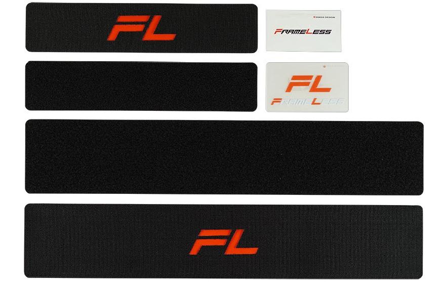 Frameless Kennzeichnungstasche – für DL, Hochleistungs-Klettband, Schwarz, Kunststoff