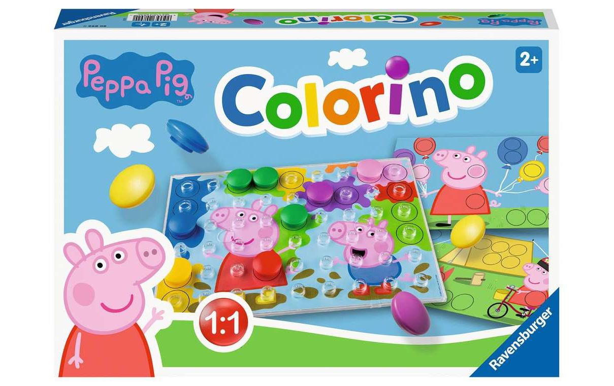 Ravensburger Lernspiel – Peppa Pig Colorino, Brettspiel, 1 Spieler, ab 2 Jahren, Mehrsprachig