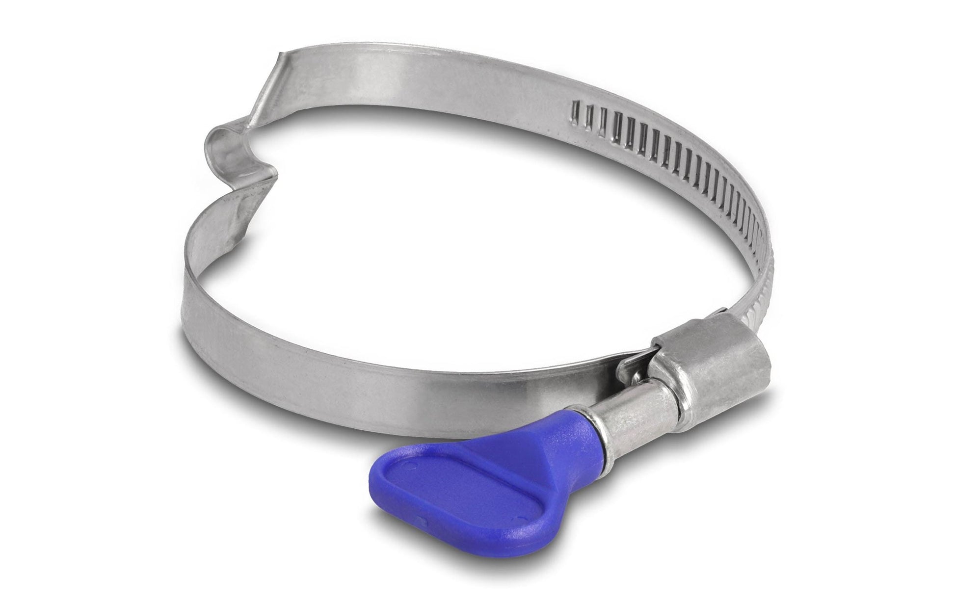 DeLOCK Schlauchschellen – Ø 50–65 mm, Breite 9 mm, Edelstahl, Blau, 5 Stk.