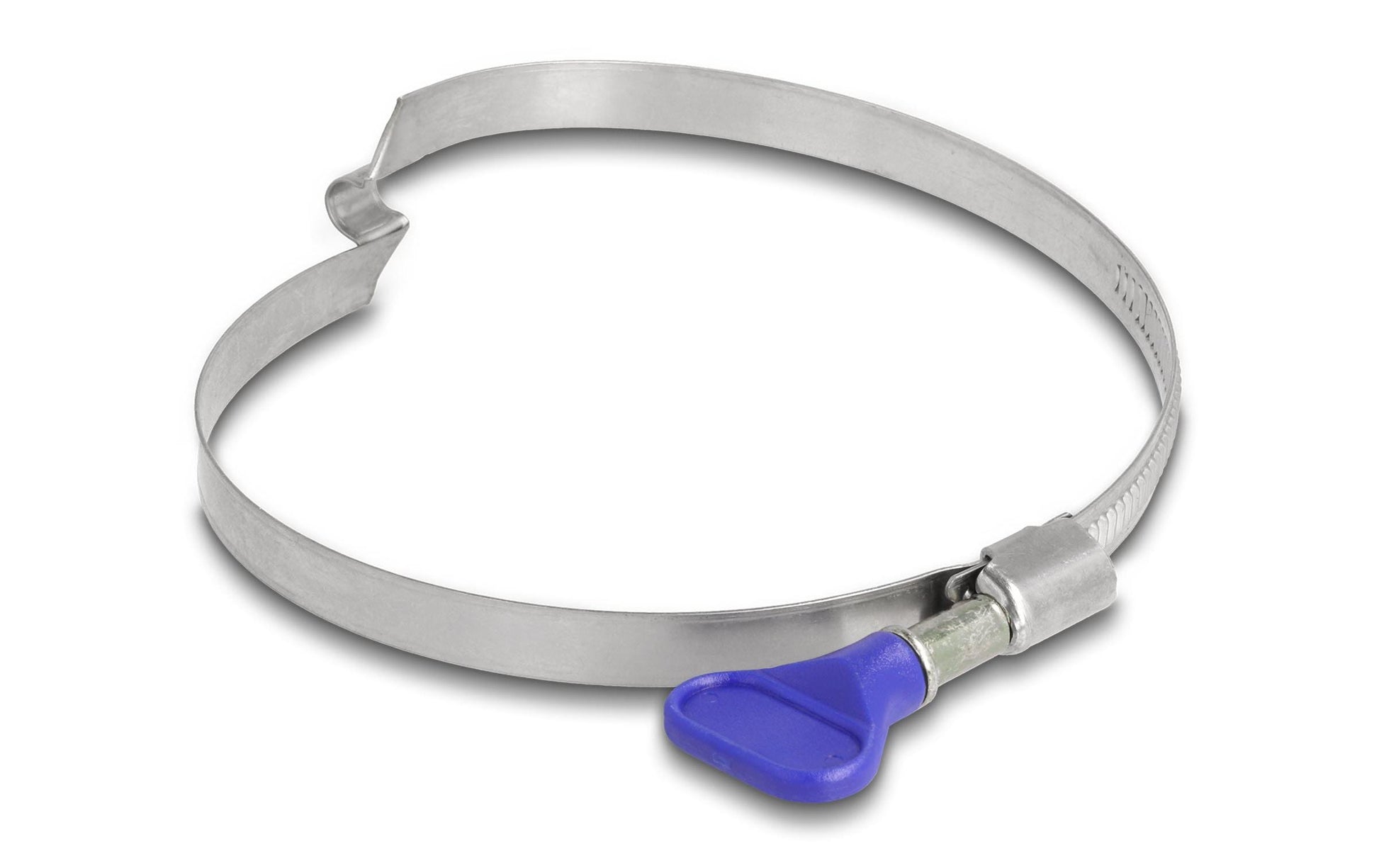 DeLOCK Schlauchschelle (Schneckengetriebe) – Ø 80–100 mm, Breite 9 mm, Kunststoff/Edelstahl, Blau, 5 Stk.