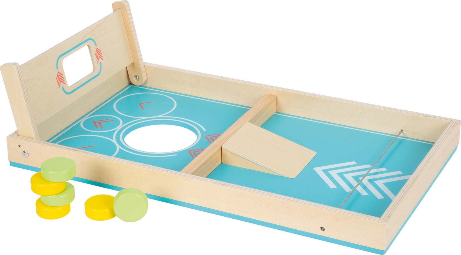 Small foot Cornhole und Sling Puck – Geschicklichkeitsspiel, 1 Spieler, ab 5 Jahren