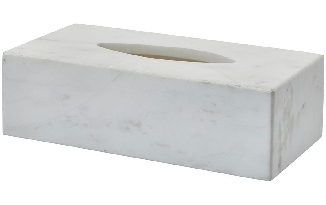 Aquanova Kosmetiktuchbox Hammam – Tisch, Steingut, 25,5×7,5×13 cm, Weiss