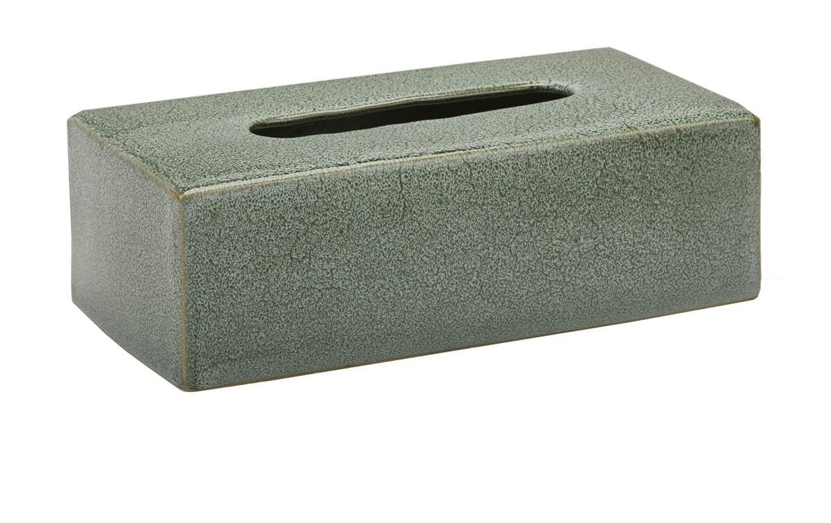 Aquanova Kosmetiktuchbox Ugo – Tisch, Steingut, 26,3×13,4×8,4 cm, Grün