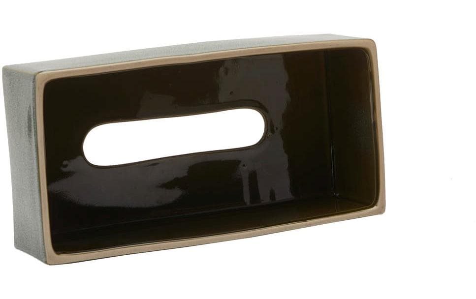 Aquanova Kosmetiktuchbox Ugo – Tisch, Steingut, 26,3×13,4×8,4 cm, Grün