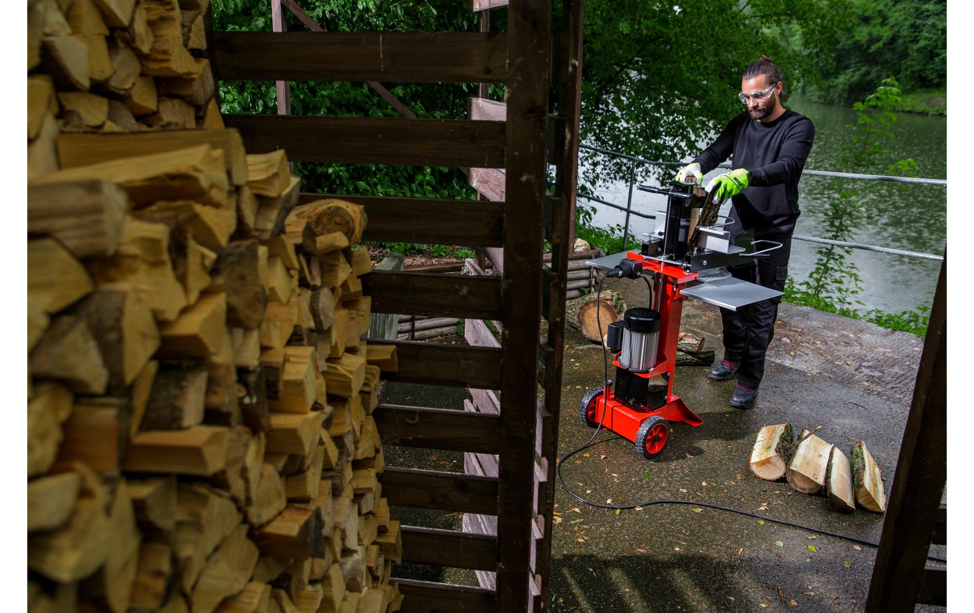 AL-KO Holzspalter LSV 550/6 – Spaltkraft 6000 kg, Max. Holzlänge 55 cm