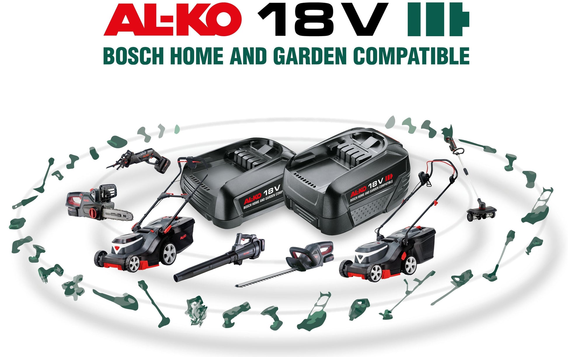 AL-KO Akku-Rasenmäher 382 Li Premium – 18 V, Schnittbreite 38 cm, Grasfangkorb 45 l, inkl. 2 × 5 Ah Akku