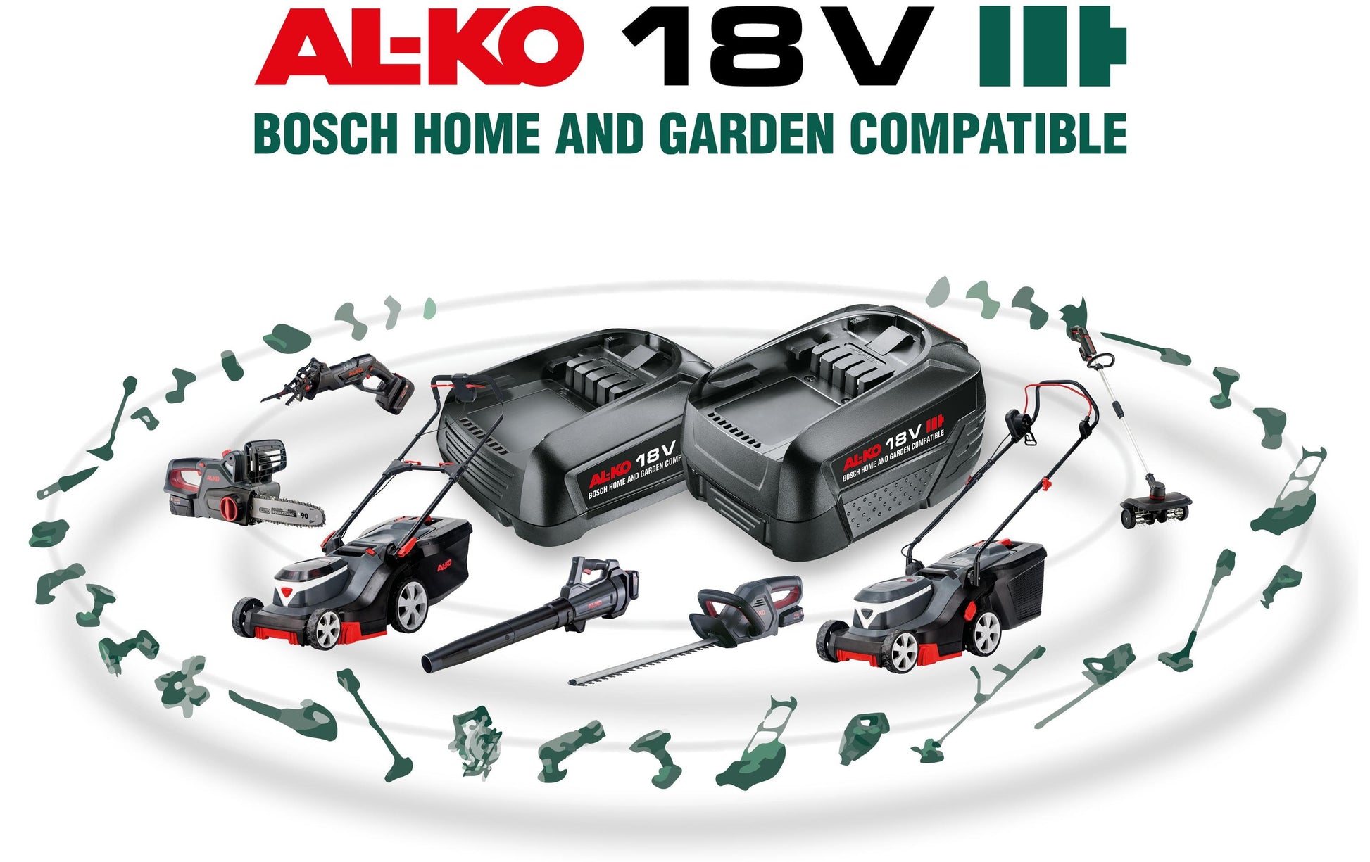 AL-KO Rasenmäher 3.22 Li Easy – 18 V, Schnittbreite 32 cm, Grasfang 35 l, 2 × Akku 2,5 Ah