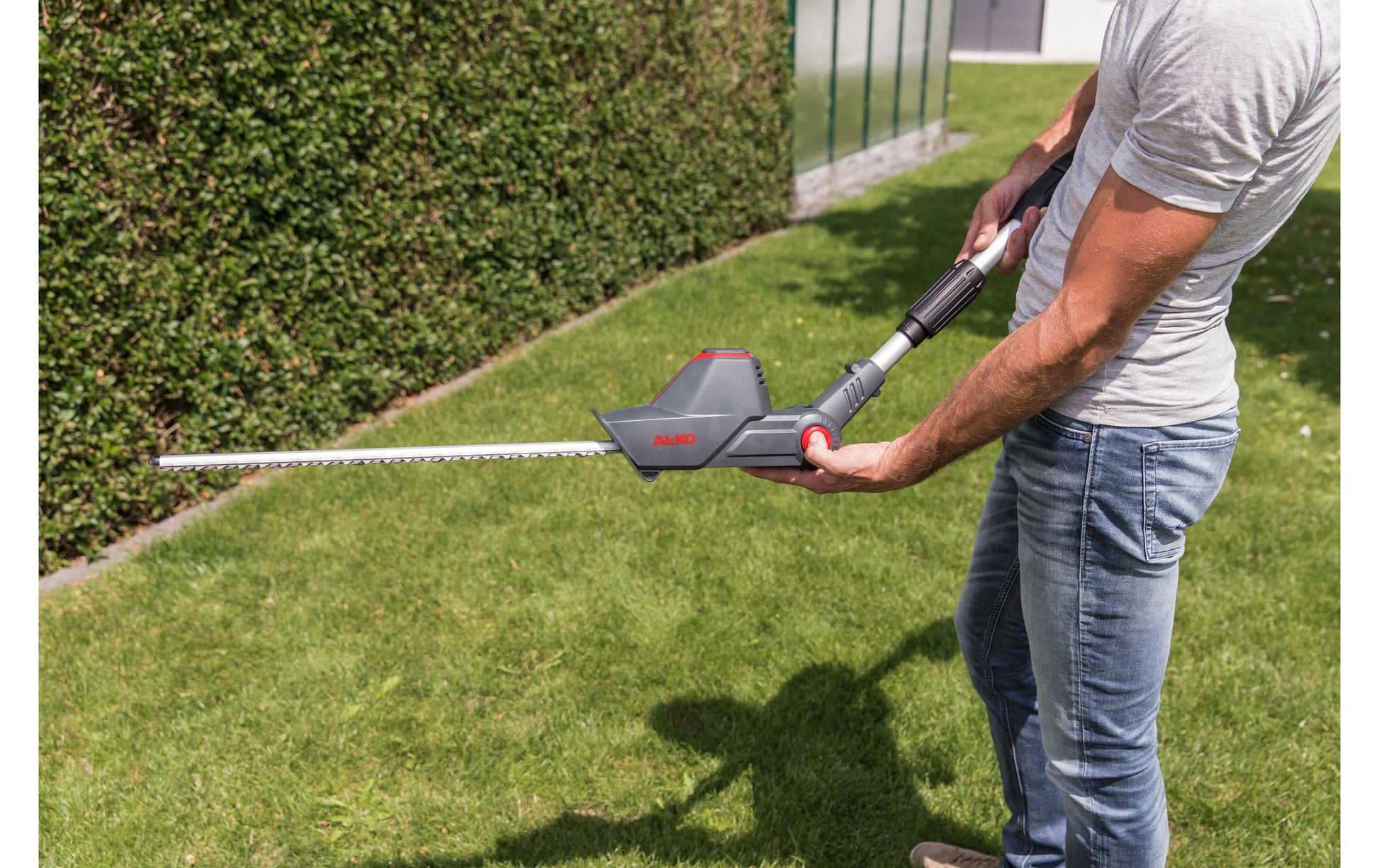 AL-KO HTA 1845 Akku-Hochheckenschere – 18 V – 45 cm Schnittlänge – Solo – POWER FOR ALL