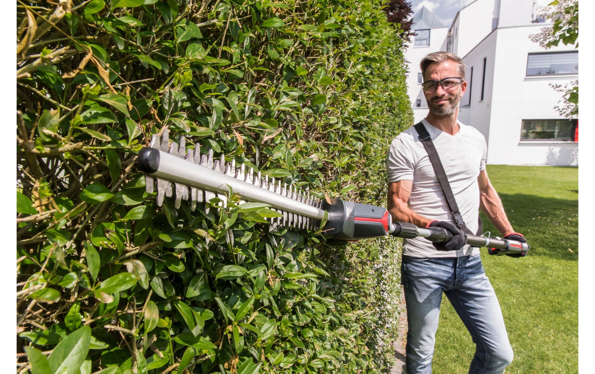 AL-KO HTA 1845 Akku-Hochheckenschere – 18 V – 45 cm Schnittlänge – Solo – POWER FOR ALL
