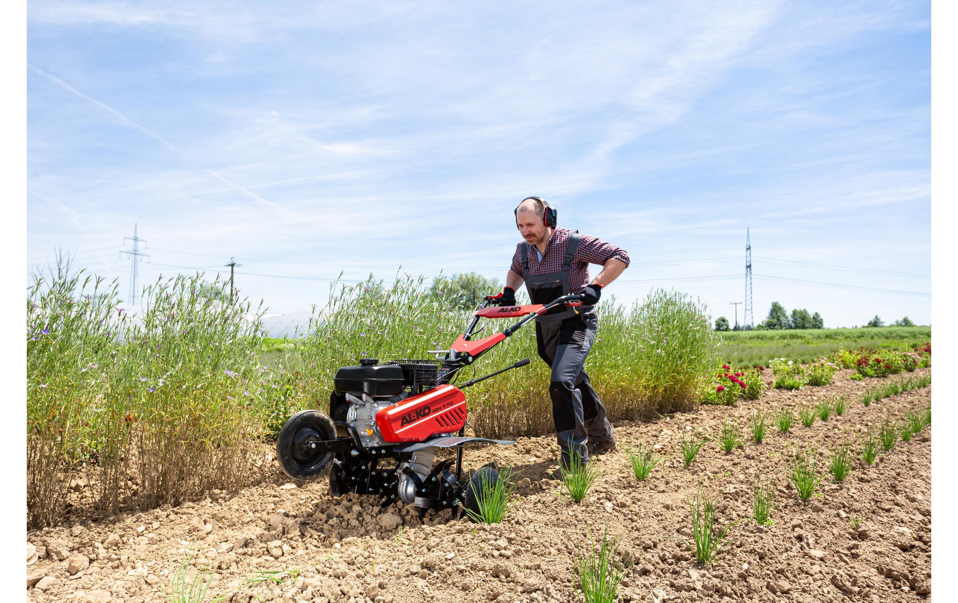 AL-KO Benzin-Motorhacke MH 770 Comfort – Arbeitsbreite 77 cm, Arbeitstiefe 33 cm, Hubraum 196 cm³