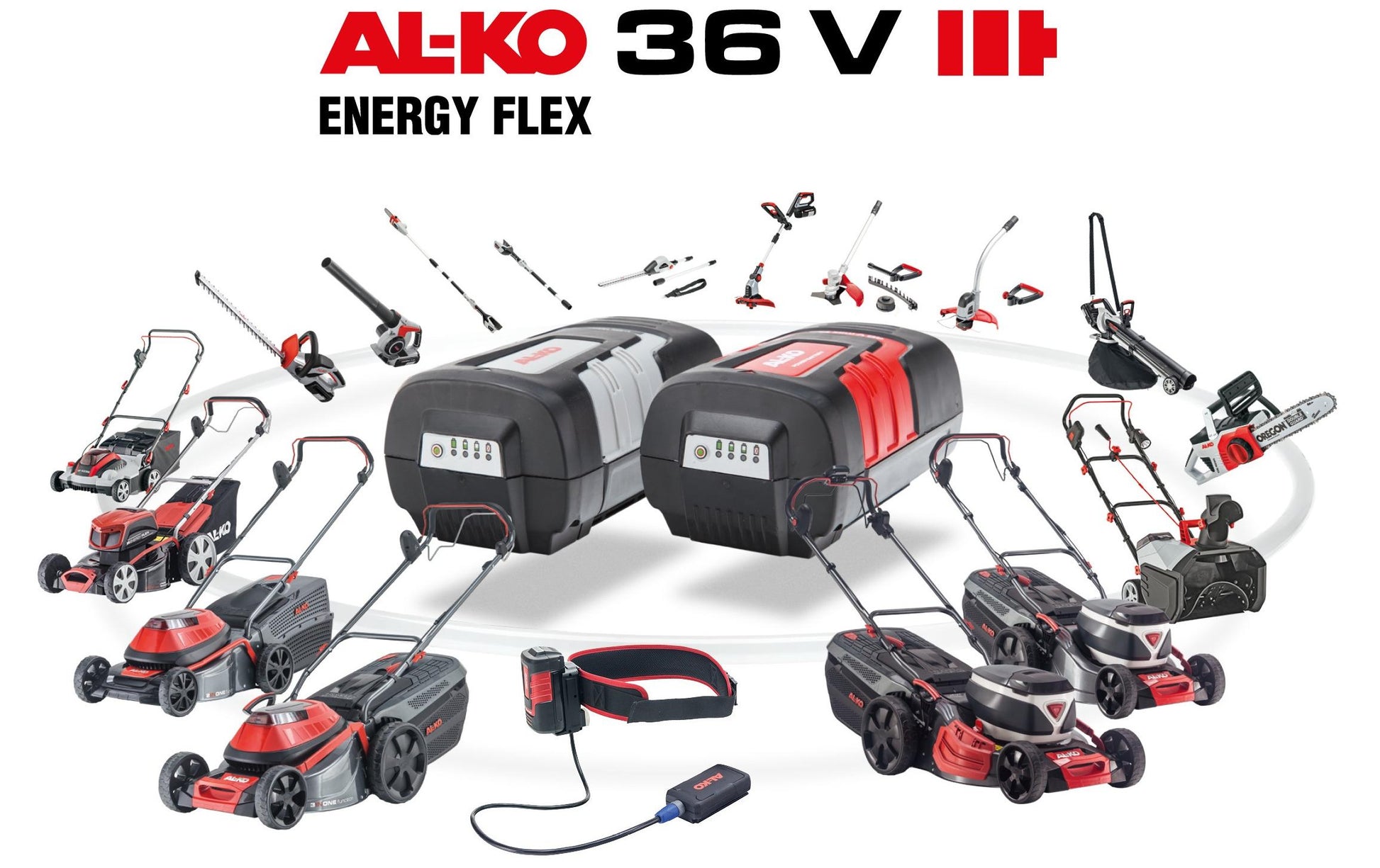 AL-KO ENERGY FLEX 42.2 Akku-Rasenmäher, bürstenlos – 36 V – 42 cm – 65 l – 4 Ah & Ladegerät