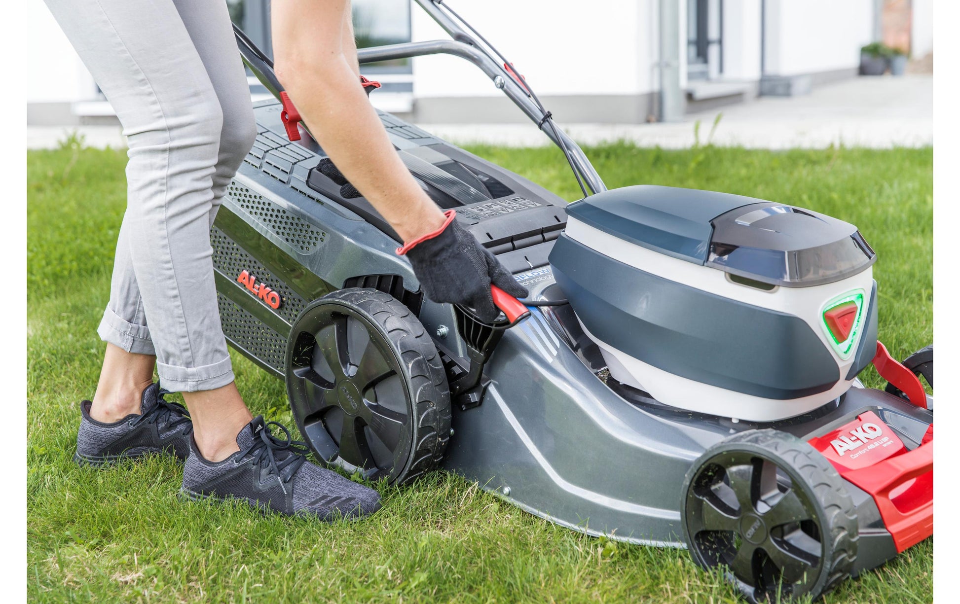 AL-KO Rasenmäher ENERGY FLEX 46.2 – Schnittbreite 46 cm, Grasfangvolumen 70 l, 36 V Akku