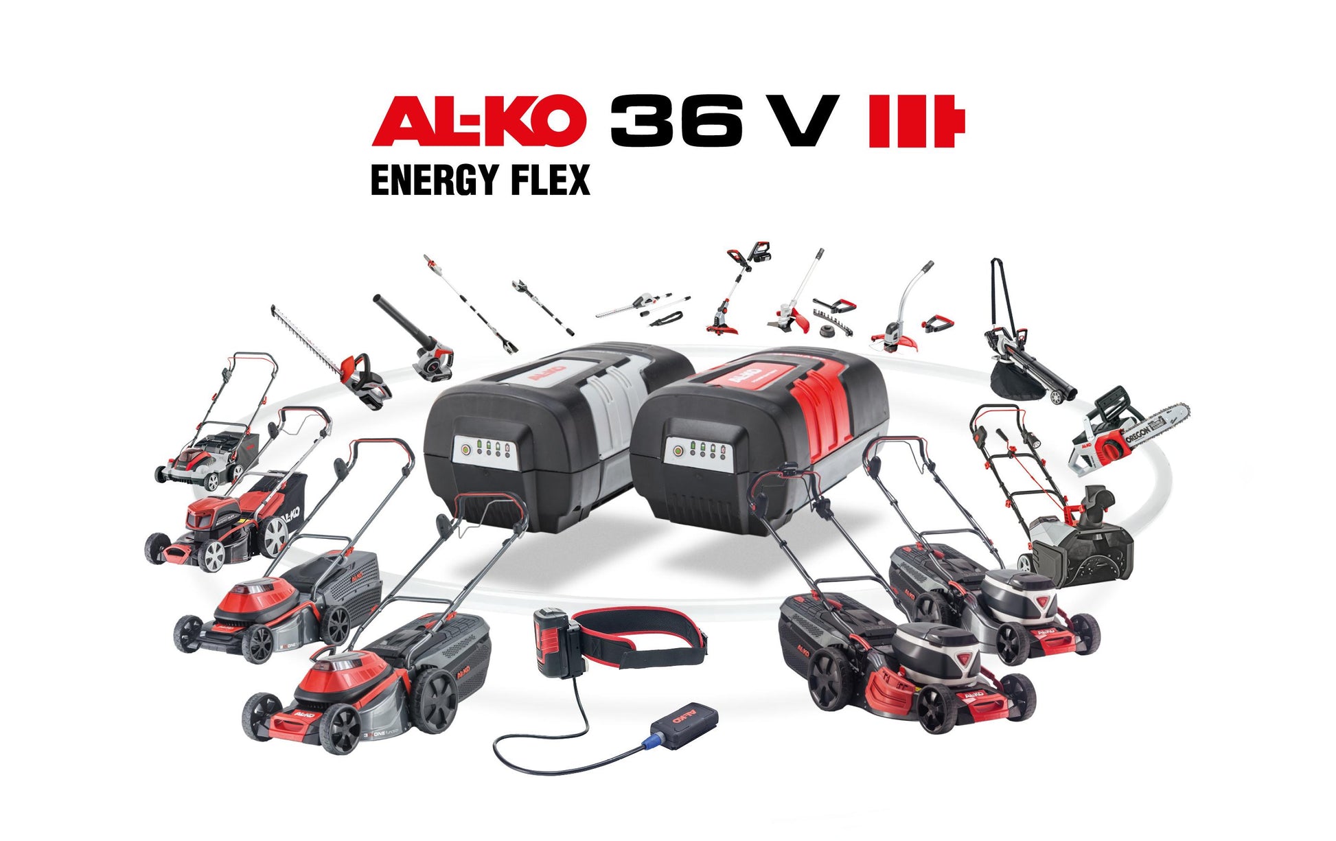 AL-KO ENERGY FLEX 512 Rasenmäher – Akku 36 V, Grasfang 70 l, Radantrieb, 30.3 kg