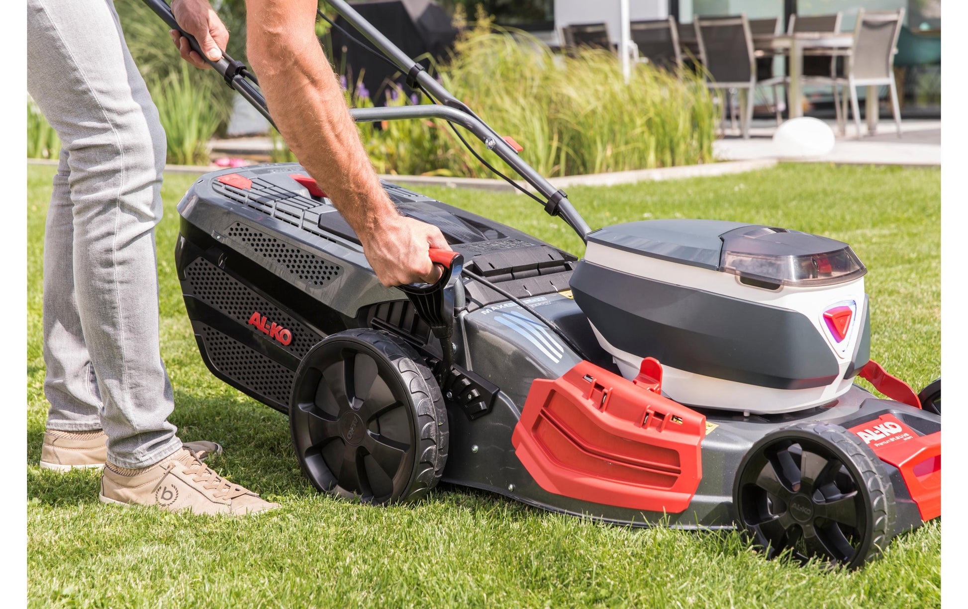 AL-KO ENERGY FLEX 512 Rasenmäher – Akku 36 V, Grasfang 70 l, Radantrieb, 30.3 kg