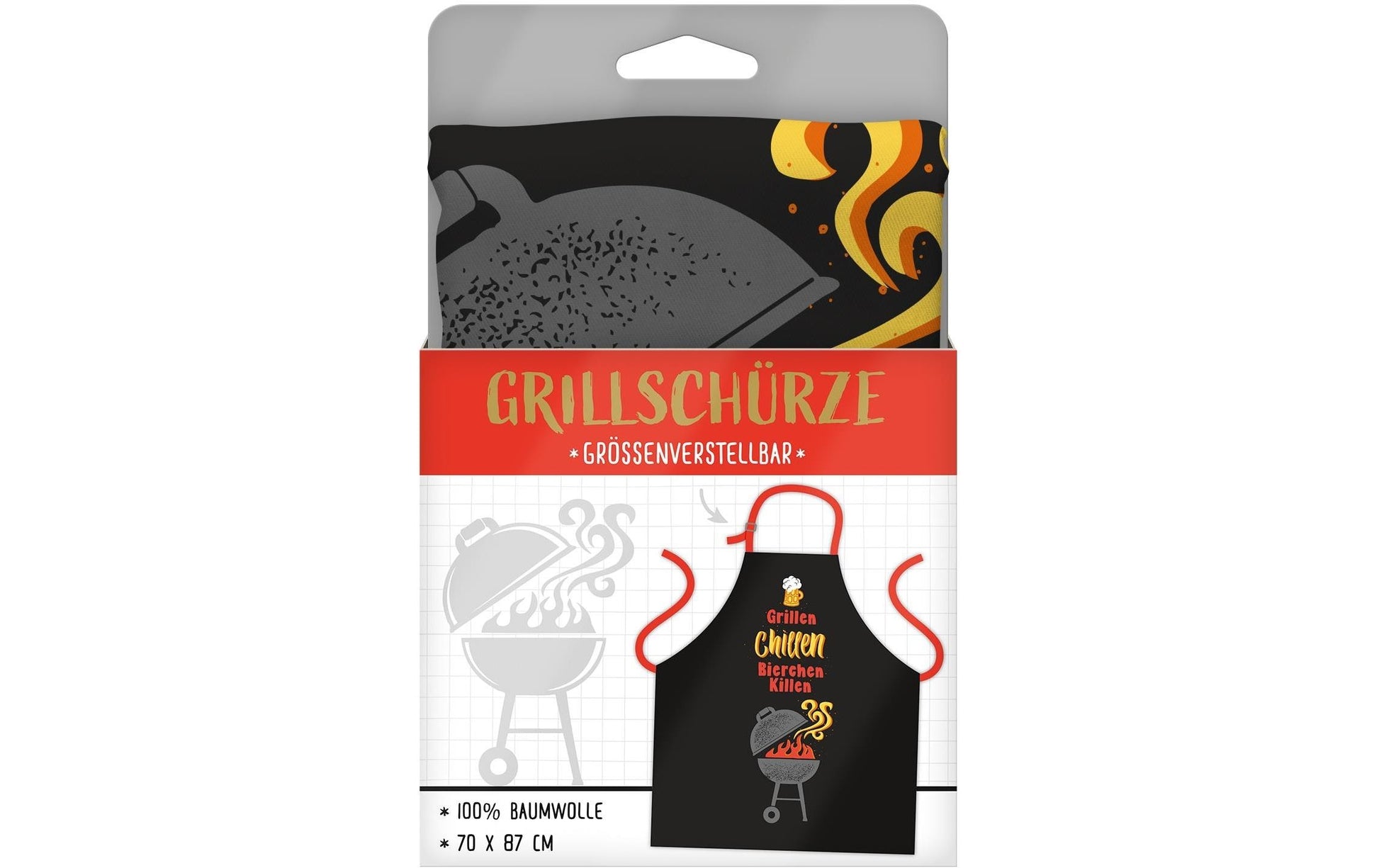 Sheepworld Schürze 70 × 0,2 × 87 cm, Baumwolle, Schwarz, mit Tasche