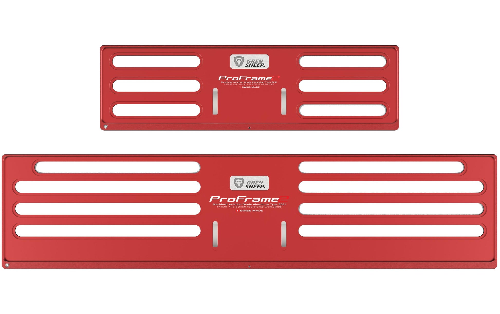 Grey sheep. Wechselrahmen ProFrame 2 – für DL – Wechselsystem – Rot – Aluminium – 30×8 cm, 50×11 cm