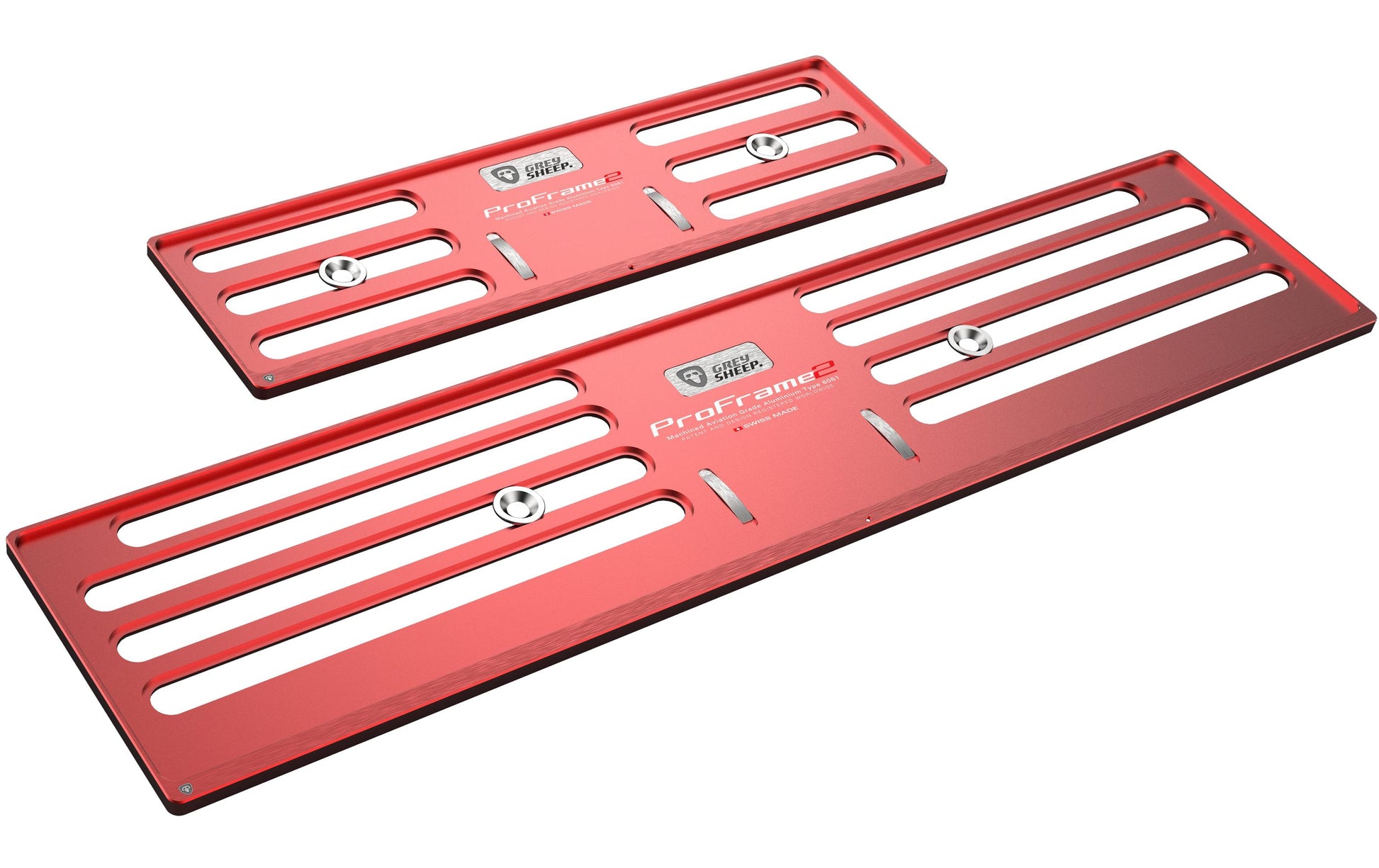 Grey sheep. Wechselrahmen ProFrame 2 – für DL – Wechselsystem – Rot – Aluminium – 30×8 cm, 50×11 cm