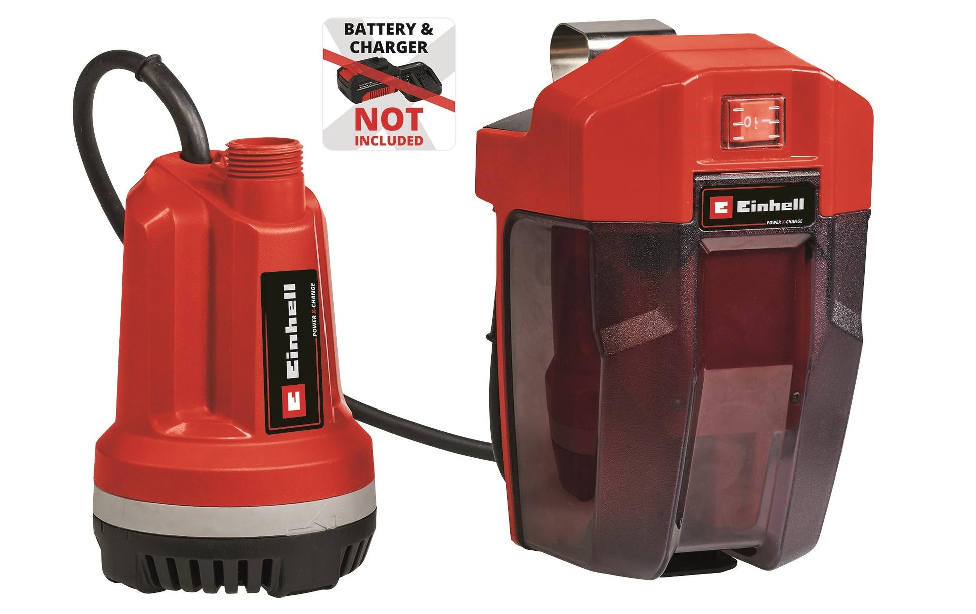 Einhell GE-PP 18 RB Li Akku-Klarwasserpumpe – 3000 l/h – Förderhöhe 20 m – Solo – Power X-Change