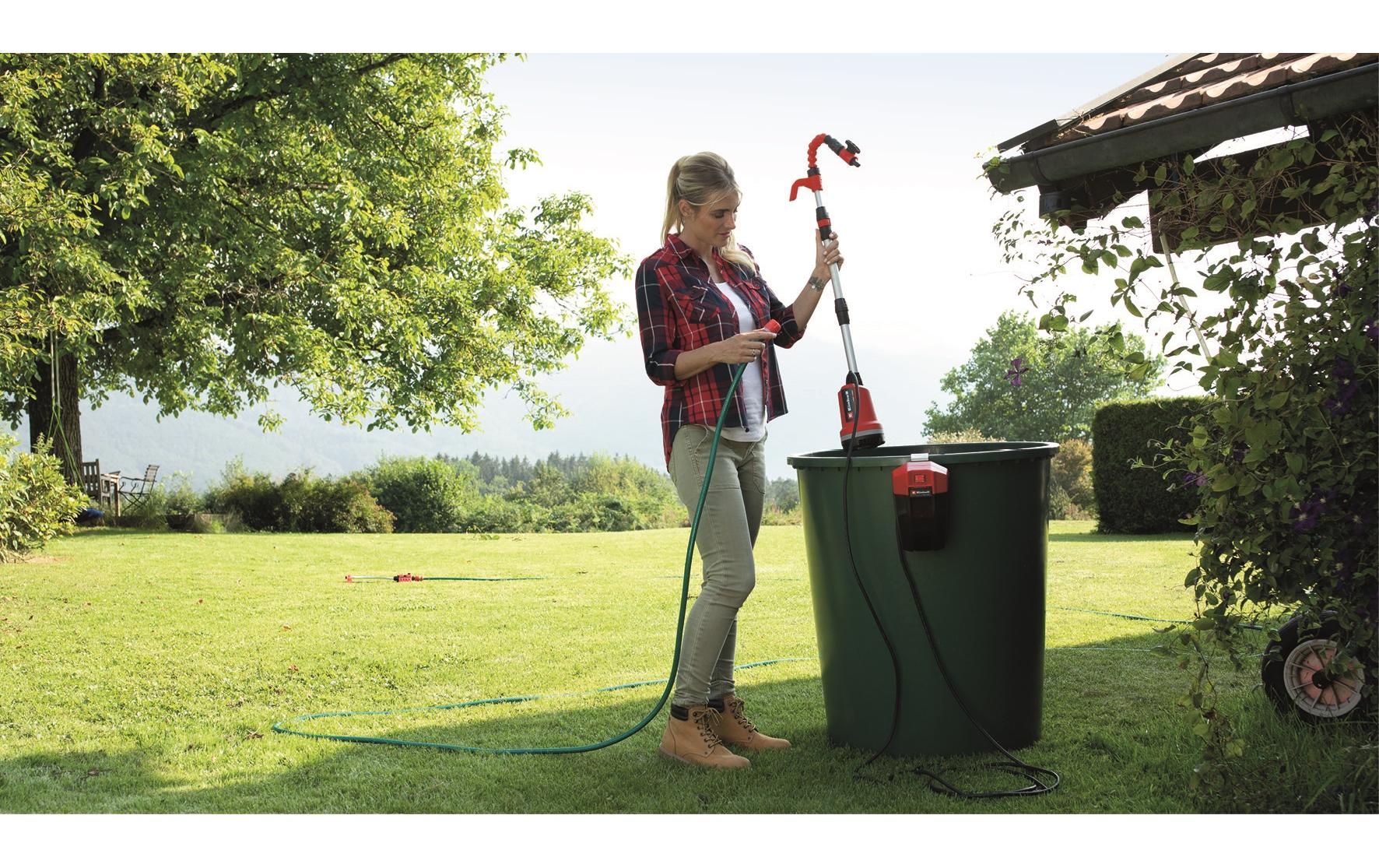 Einhell GE-PP 18 RB Li Akku-Klarwasserpumpe – 3000 l/h – Förderhöhe 20 m – Solo – Power X-Change