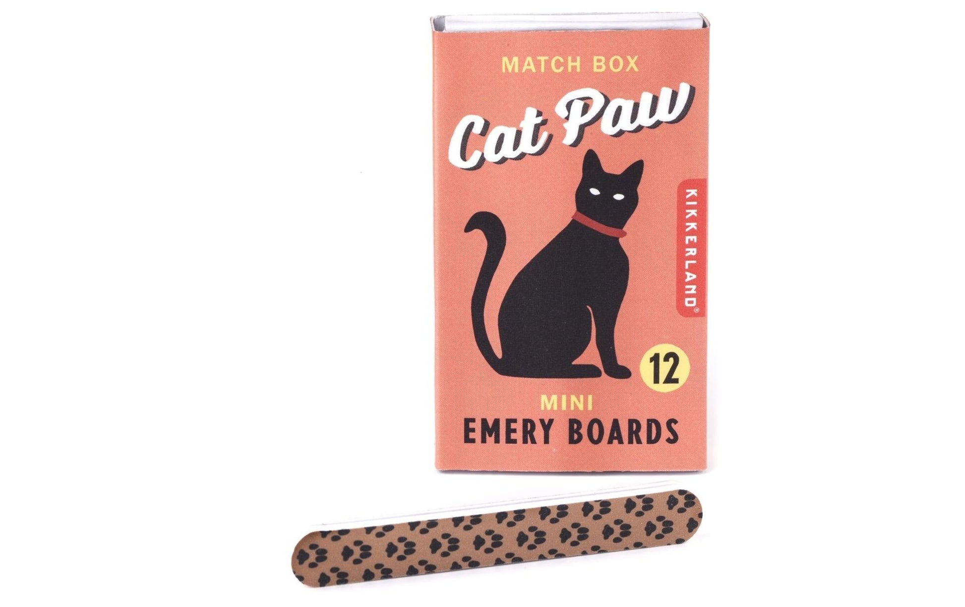Kikkerland Nagelfeilen Cat Paw – Sandblattfeile – 12 Stk – braun