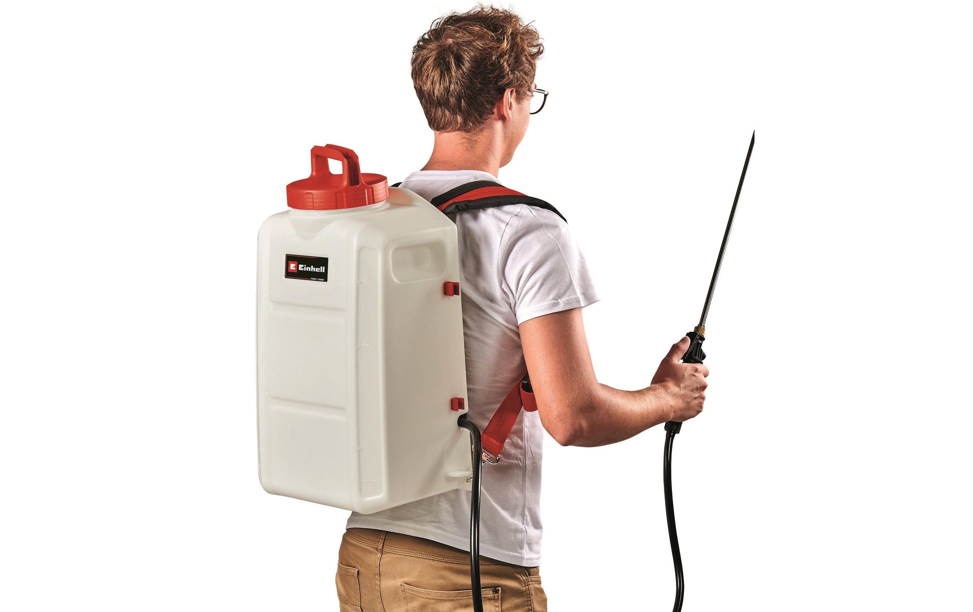 Einhell Drucksprüher 18/150 – 15 l, Akku, Grau, Rot