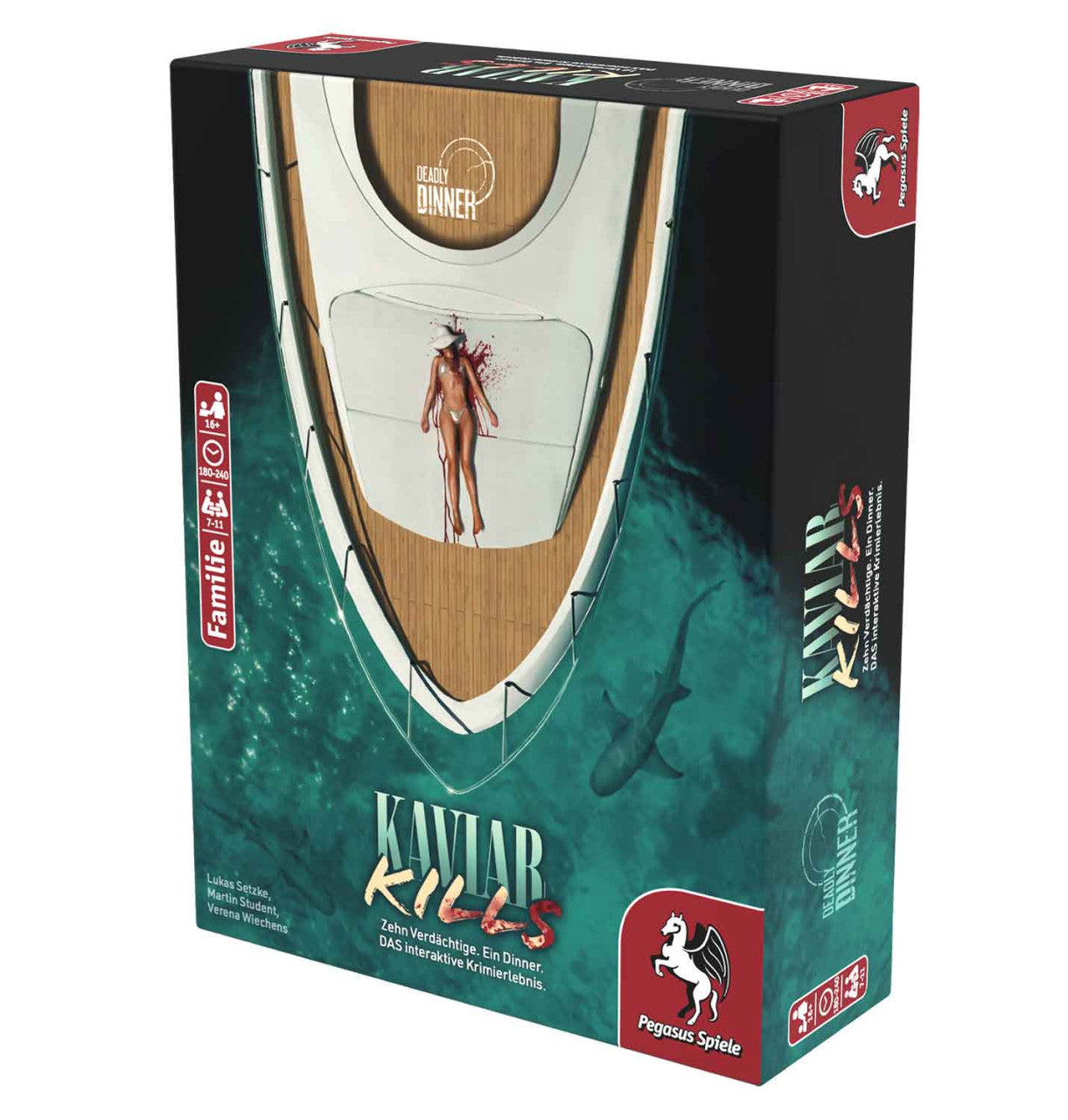 Pegasus Spiel Deadly Dinner – Caviar Kills – Brettspiel, 7–11 Spieler, ab 16 Jahren, 240 Min., DE