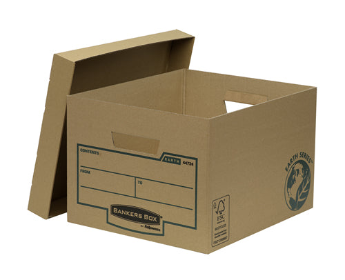 Fellowes BANKERS BOX EARTH Archivschachtel – B 275 × H 396 × T 326 mm, stapelbar, braun, Karton, 1 Stück