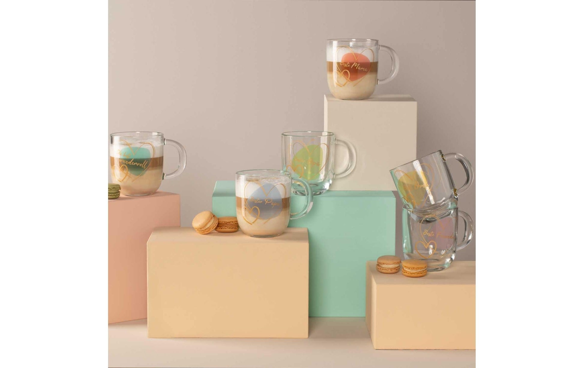 LEONARDO Kaffeetasse – 400 ml, Ø 8,7 cm, H 15,0 cm, Glas, Transparent, mikrowellengeeignet