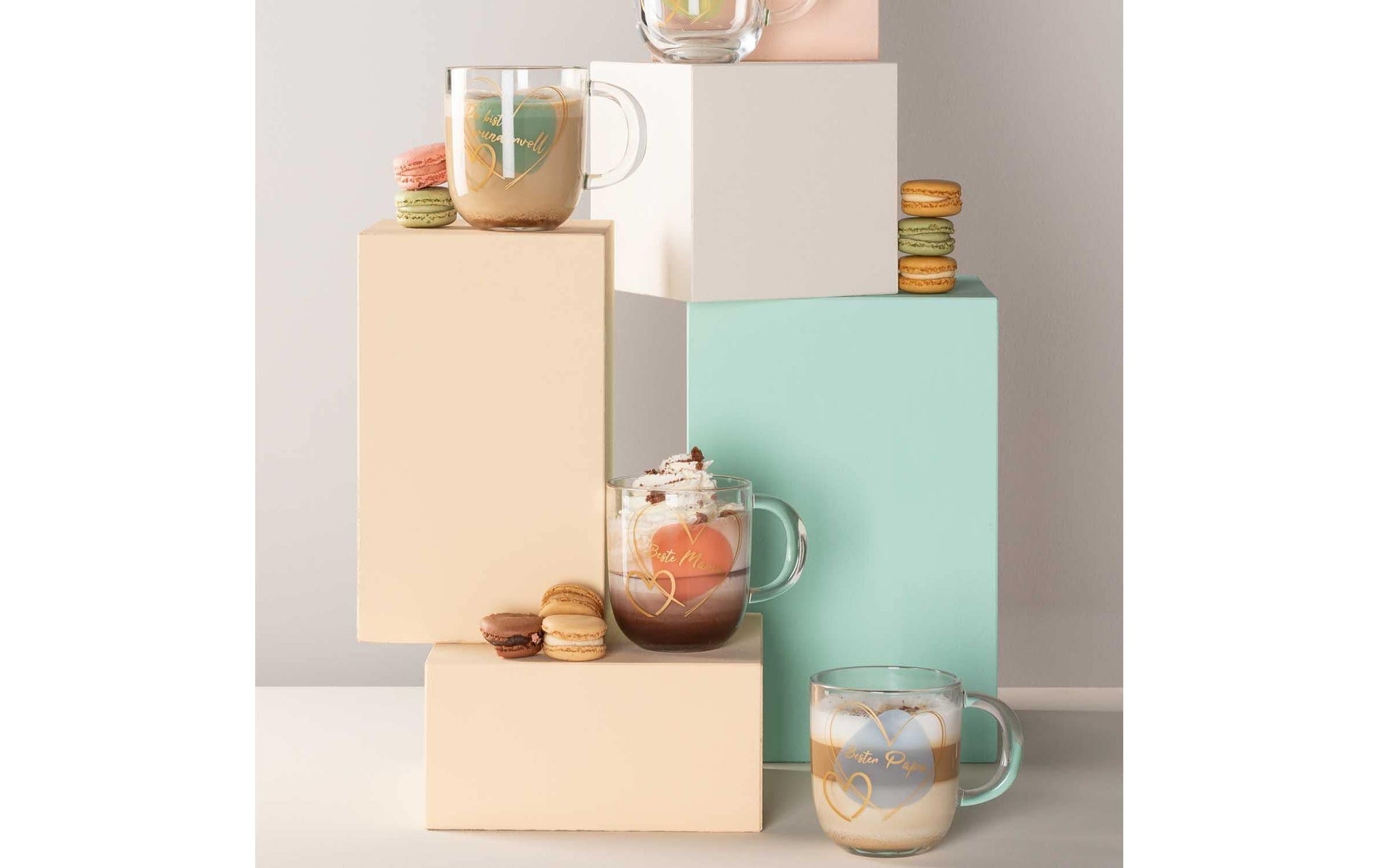 LEONARDO Kaffeetasse – 400 ml, Ø 8,7 cm, H 15,0 cm, Glas, Transparent, mikrowellengeeignet
