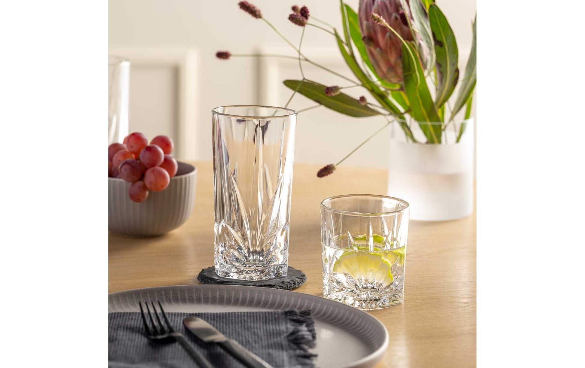 LEONARDO Whiskyglas Capri – 4er Set, 220 ml, Ø 7,6 cm, Kalk-Natron-Glas, Transparent, spülmaschinenfest