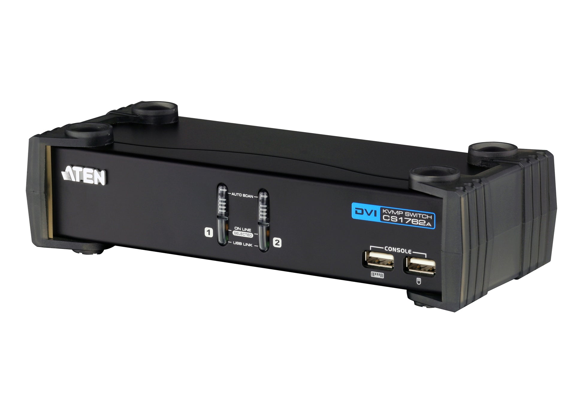 ATEN CS1762A – KVM-Switch 2×1, DVI-I/USB 2.0, WUXGA (1920 × 1200), Audio, USB-Hub, HDCP