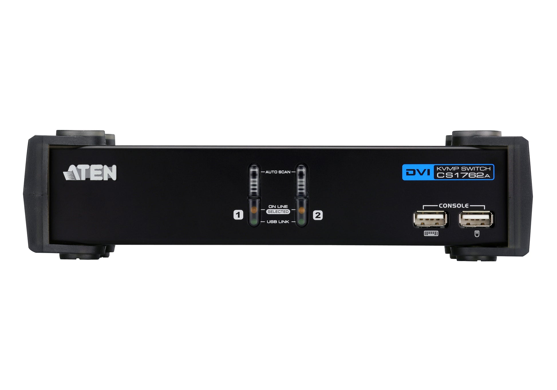 ATEN CS1762A – KVM-Switch 2×1, DVI-I/USB 2.0, WUXGA (1920 × 1200), Audio, USB-Hub, HDCP