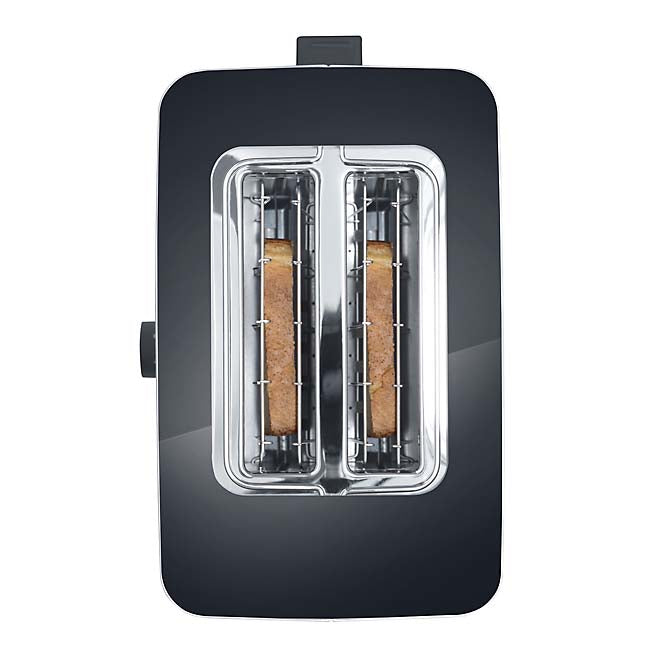 Graef Toaster TO 62 – 2 Scheiben, Abtaufunktion und Aufwärmfunktion, 1000 W – schwarz