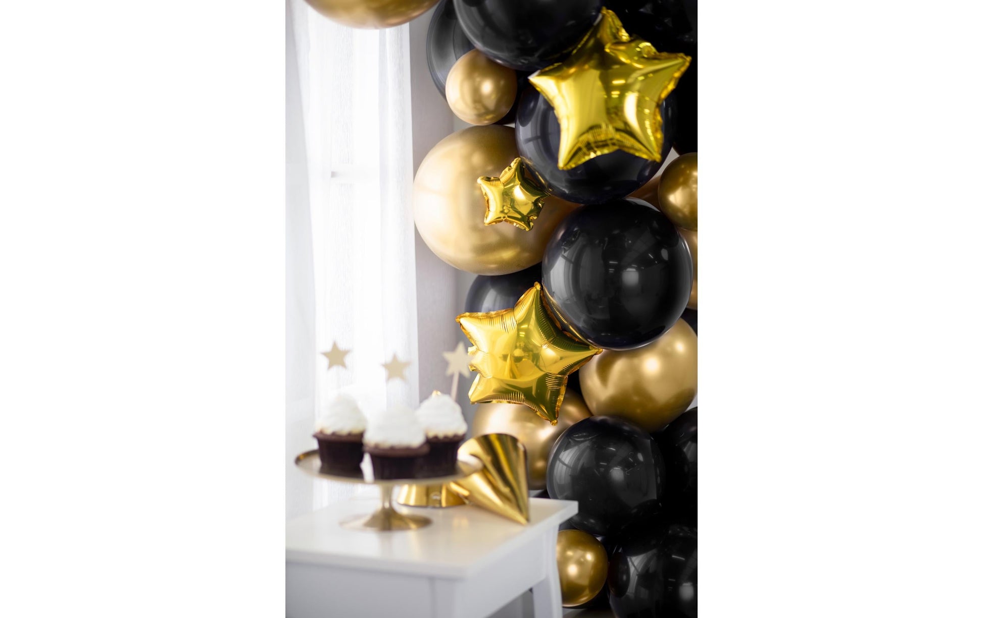 PartyDeco Luftballons – Gold – Ø 12 cm – Latex – 50 Stk