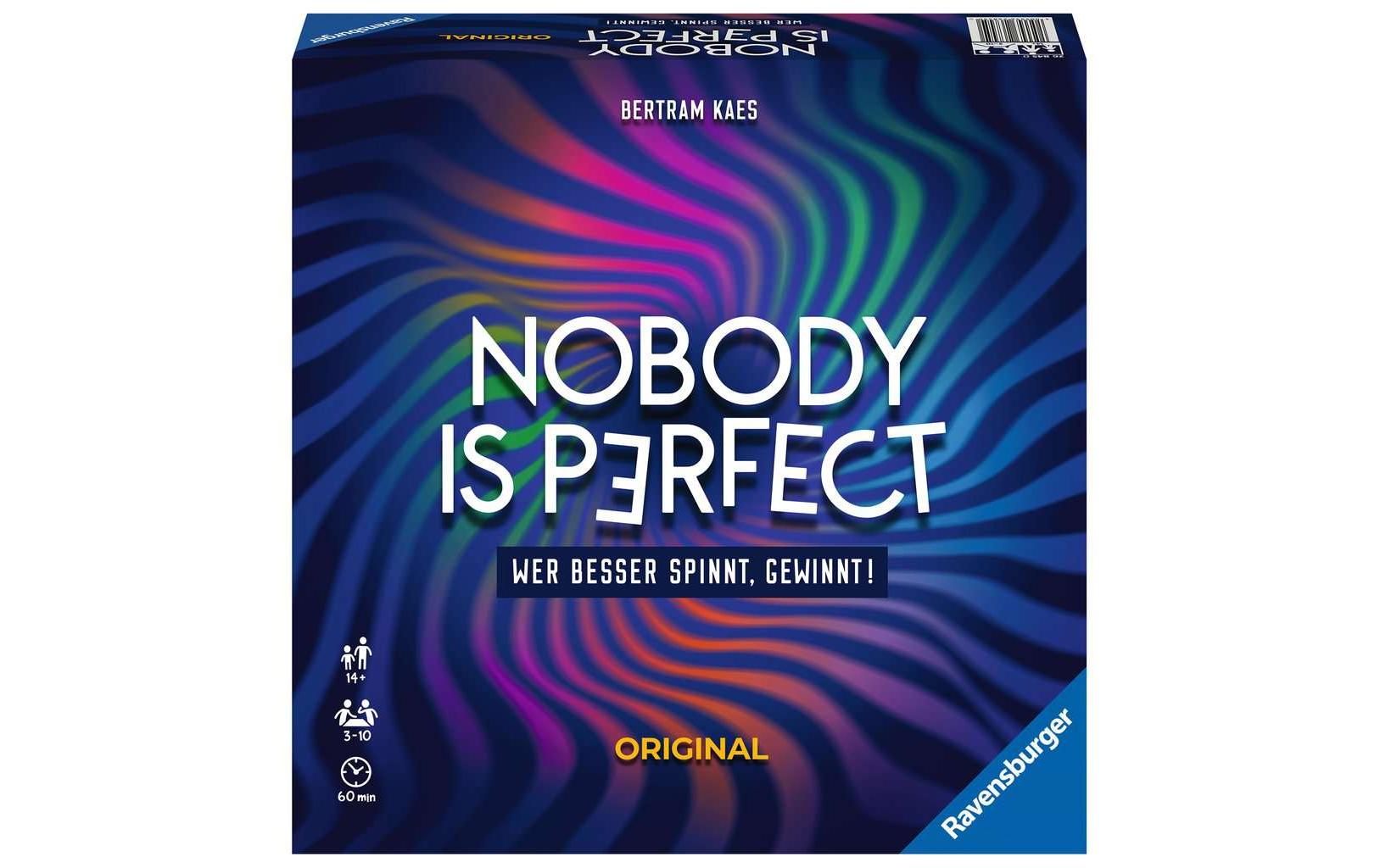 Ravensburger Nobody is perfect Original – Brettspiel, 3–10 Spieler, ab 14 Jahren, 60 Min., DE