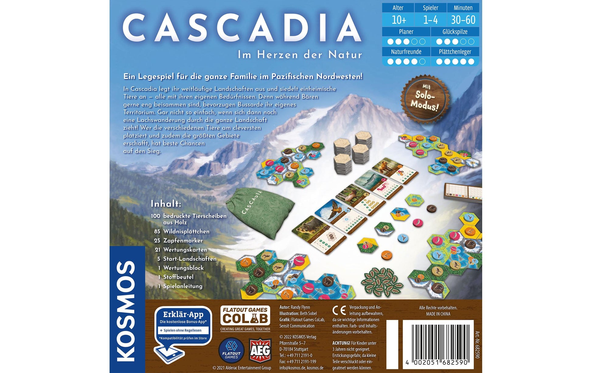 Kosmos Cascadia – Kartenspiel, 1–4 Spieler, ab 10 Jahren, 30 Min., DE