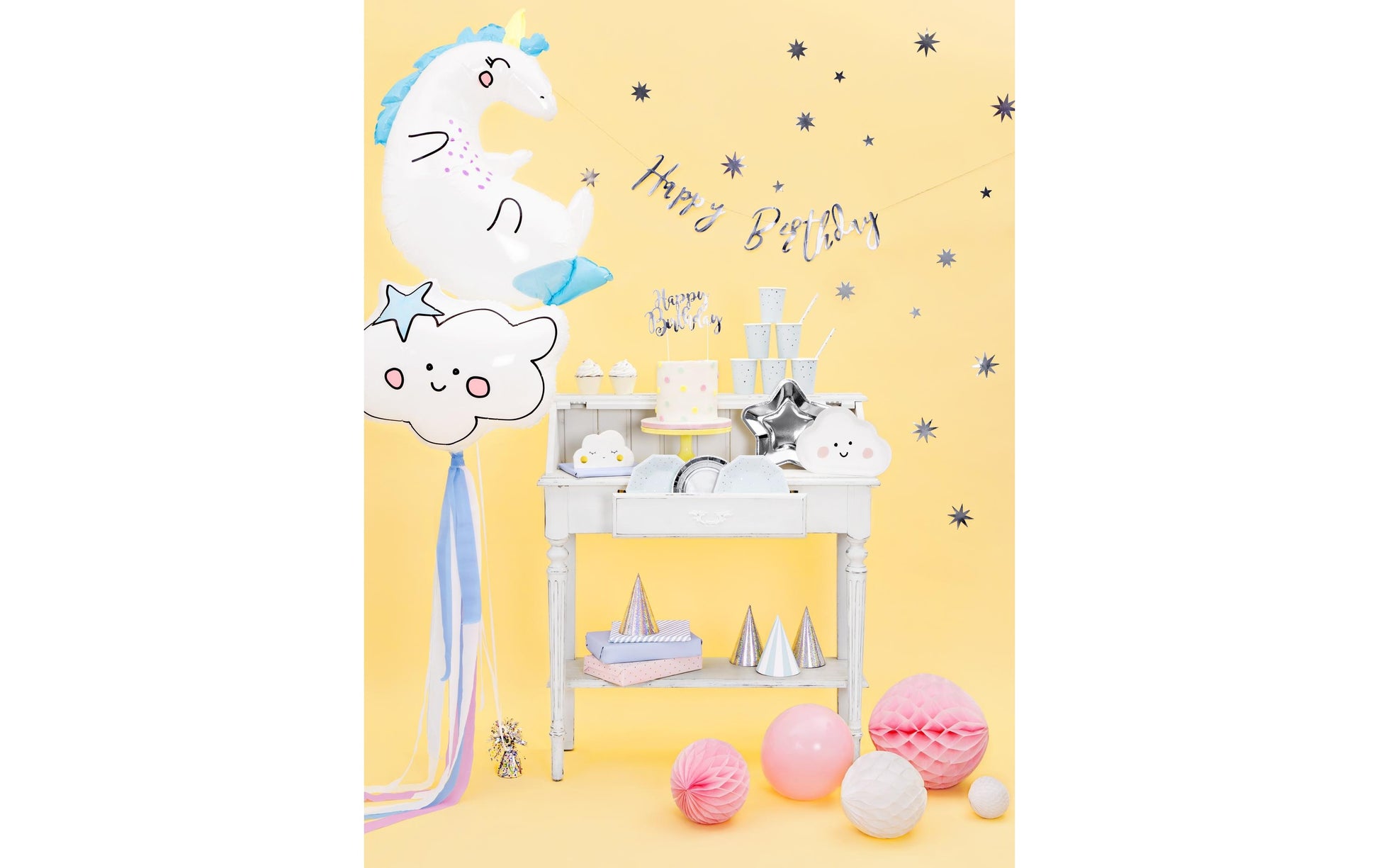 PartyDeco Servietten Wolke, Papier, 16 × 9,5 cm – 20 Stk.