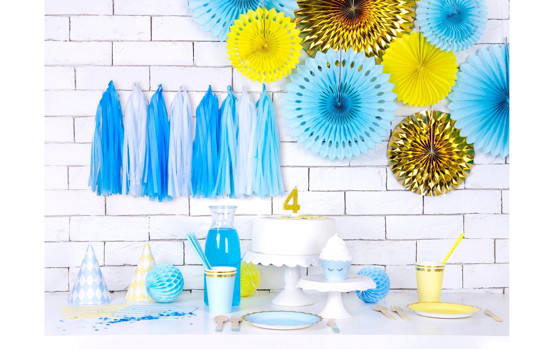 PartyDeco Trinkbecher, Papier – 2,2 dl Hellblau – 6 Stk.