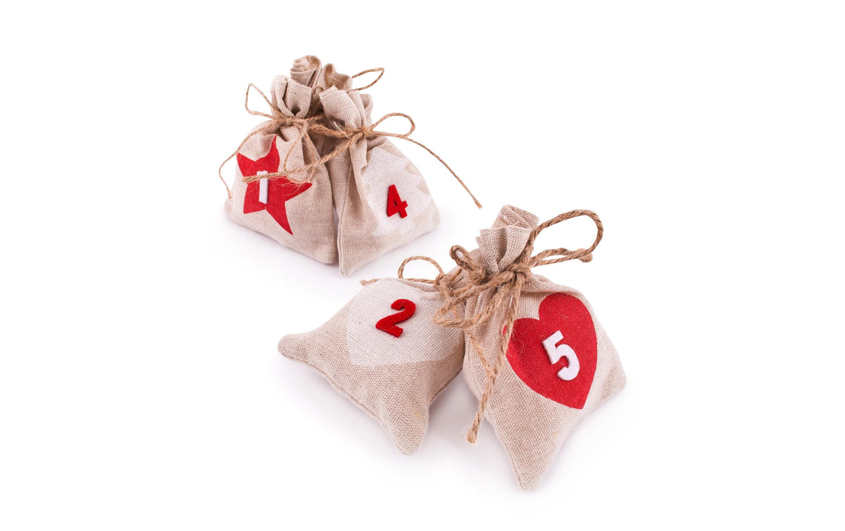 Pajoma Adventskalender Happy – Zahlen – 24-teilig, zum Befüllen – 200 × 8,5 × 12 cm