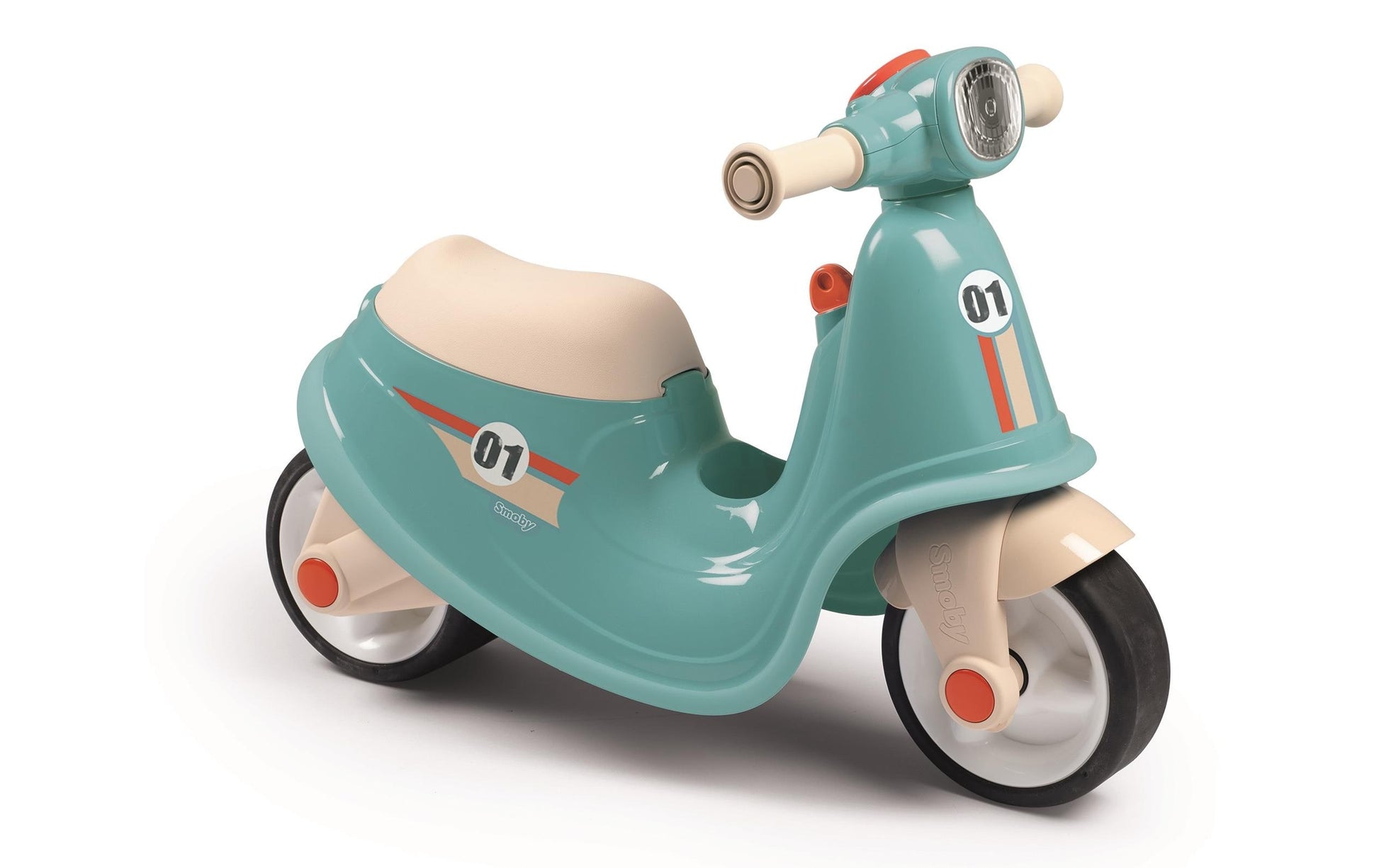 Smoby Aufsitzroller – Lenkbegrenzung, Flüsterräder – 34 × 47,5 × 64,5 cm – ab 1,5 J. – blau/weiss