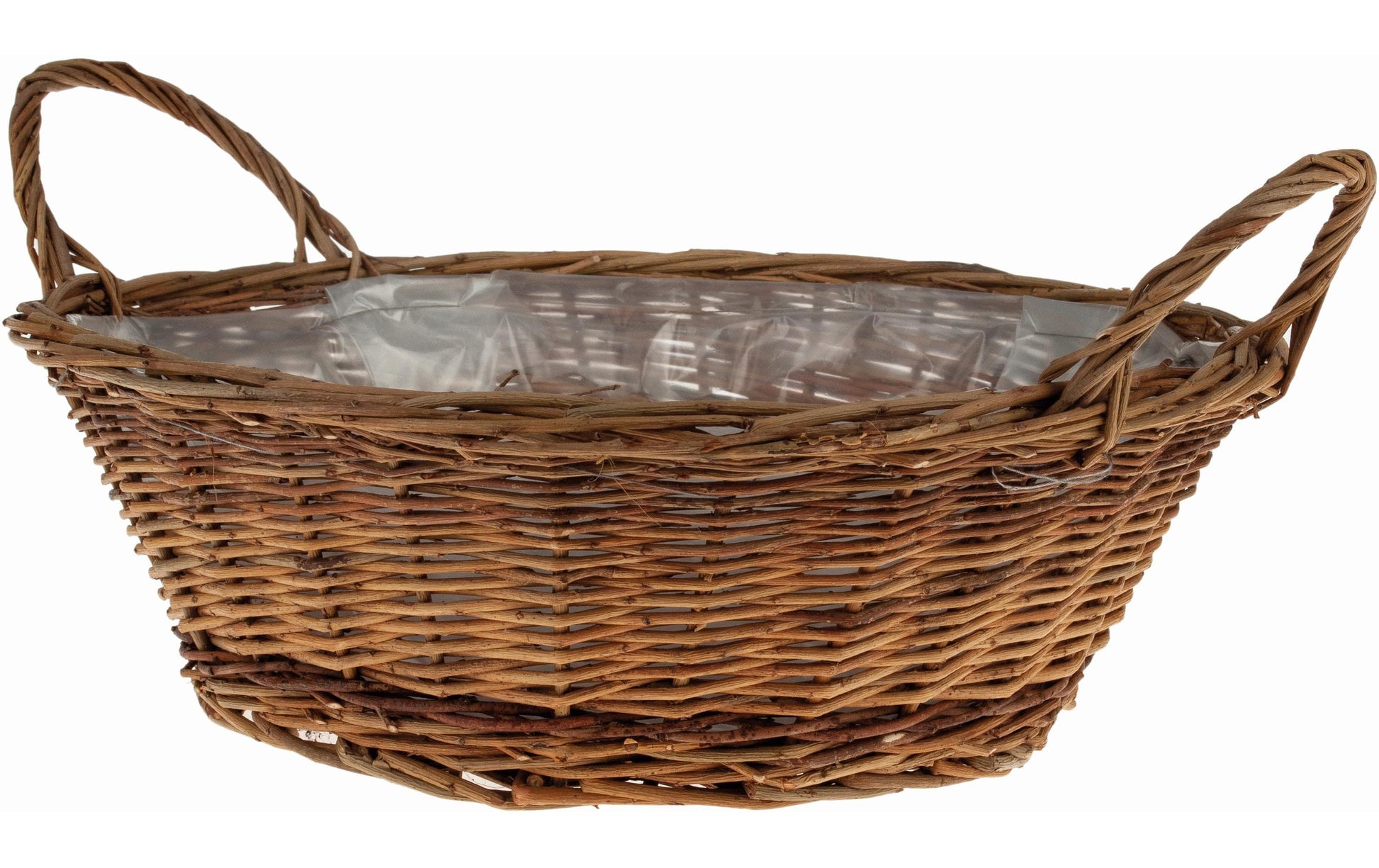 Opiflor Korb – Ø 35,5 × 12 cm – Weide, braun